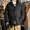 Solid Color Stand Collar Warm Men's Winter Jacket Oversize Fashion Casual Men Parka