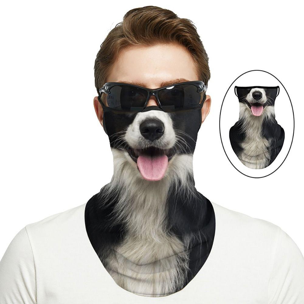 Hanging Ear Cool Face Scarf Elastic Cycling Balaclava Animal Face Cover Scarf Summer
