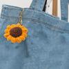 Брелок Подвеска Вязание крючком Подсолнух Форма Брелок Декоративные Подвески Сумки Телефоны Автомобили Аксессуары