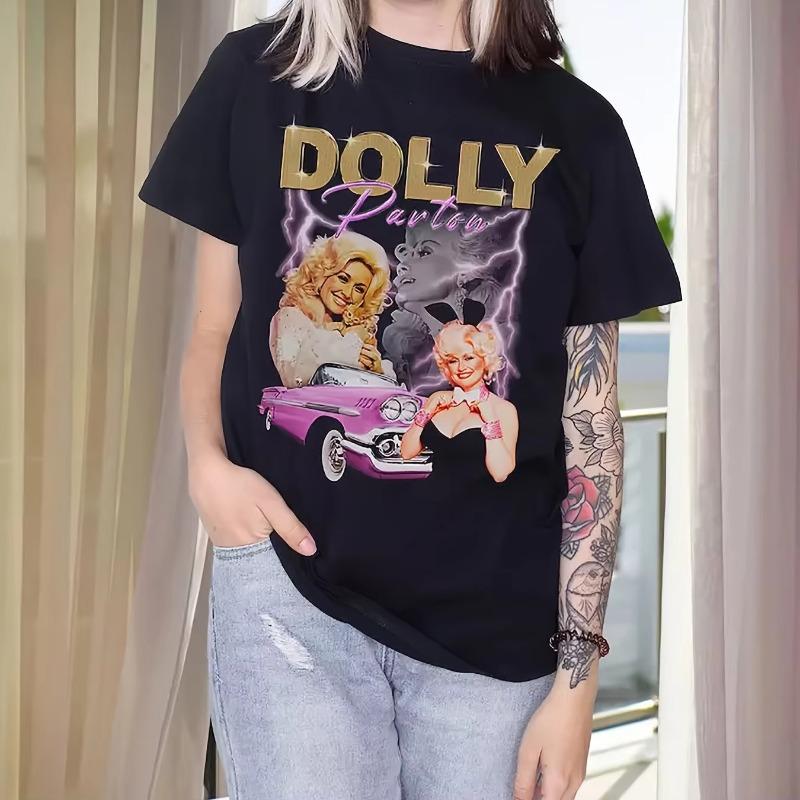 Dolly Parton Vintage Country TShirt Tee Size Music Unisex s High Quality Comfortable Versatile Soft and Breathable Summer