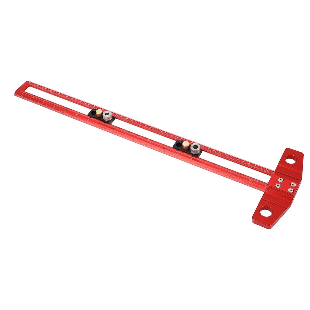 Линейка Т-образная для деревообработки, 50 см, метрическая дюймовая шкала, линейка для разметки и позиционирования сверления с диаметром 6, 8, 10 мм
