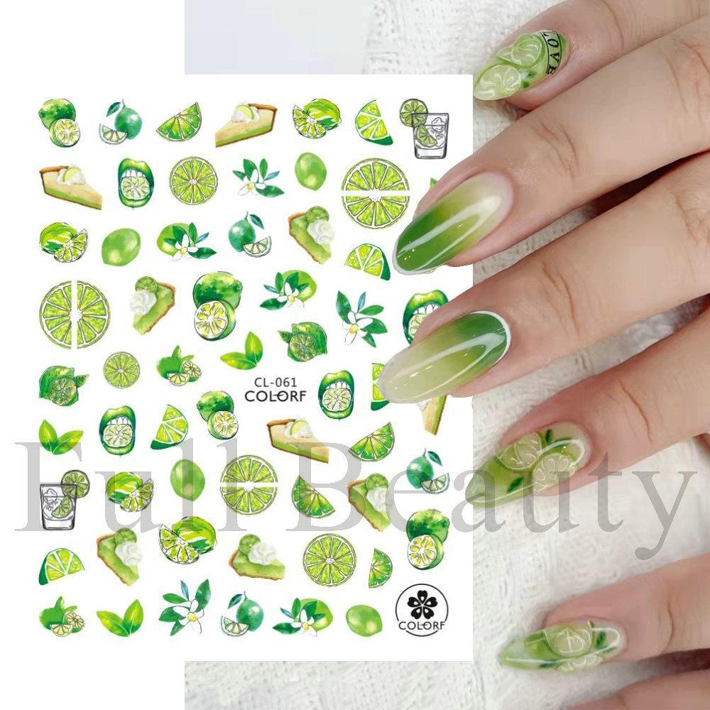 Nail Art Water Transfer Nail Art Фруктовое мороженое Летняя наклейка Торт Маникюр Наклейка Мода