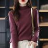 All Match Women's Slim Pullover Solid Long Sleeve Base Sweater Autumn Winter Minimalist Half Turtleneck Knitted Sweaters