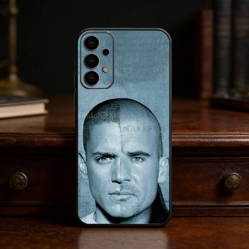 Чехол для телефона P-Prison Break для Samsung S25,24,23,22,30,21,10,9,Ultra,Plus,Lite Мягкий Черный Чехол