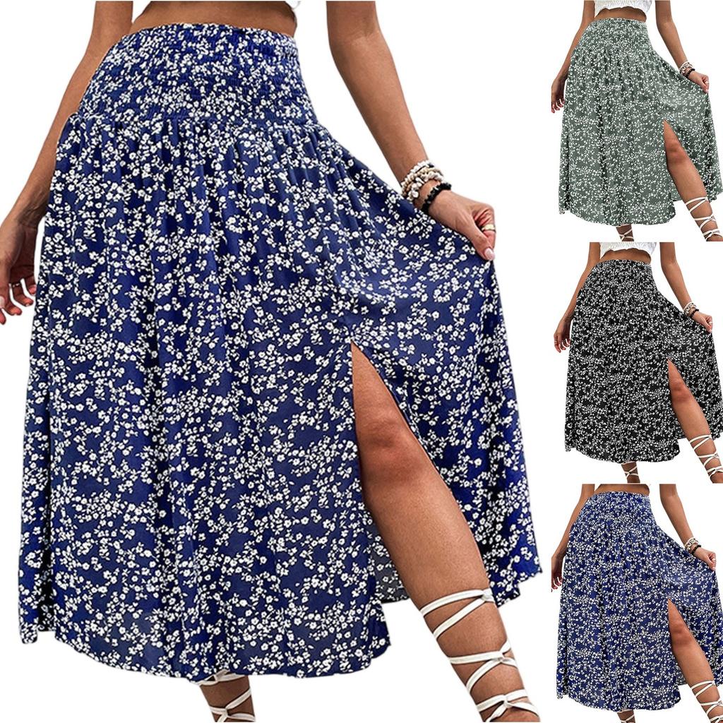 Women's Casual And Fashionable High Waisted Skirt With Split Skirt With Split Skirt