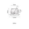 150/300ml Double Wall Glass Coffee Cup with Saucers and Spoon Heat Resistant Espresso Cups With Handle Mug Drinkware Milk Teacup