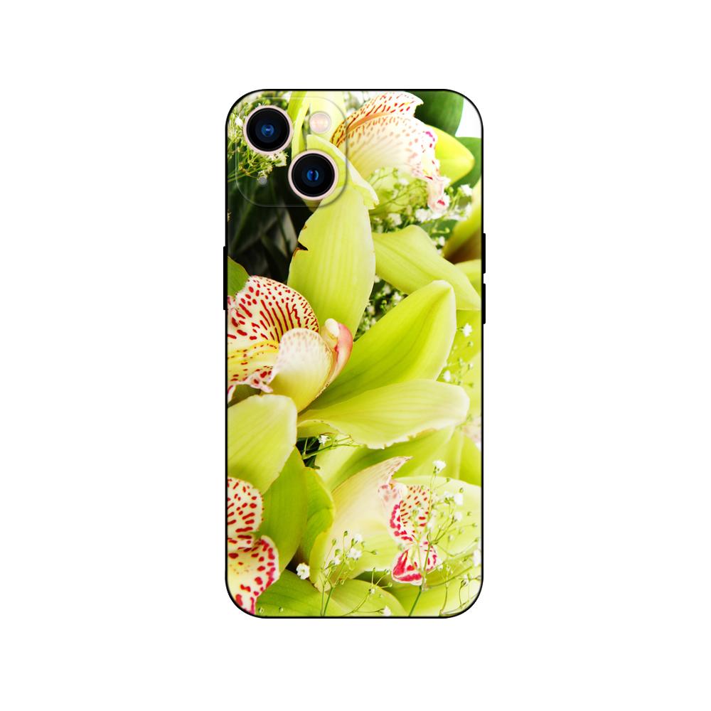 Черный чехол из ТПУ для Motorola Moto G31 G40 Fusion G41 G50 G55 Edge 30 G10 G20 G30 G100 5G G22 4G, чехол с цветком орхидеи