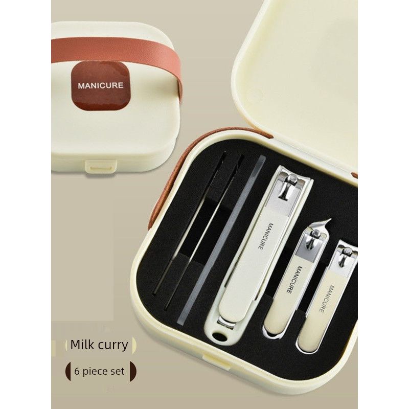 Nail art high-grade mirror Suit combination with mirror nail clippers Suit full set of nail clippers manicure tools