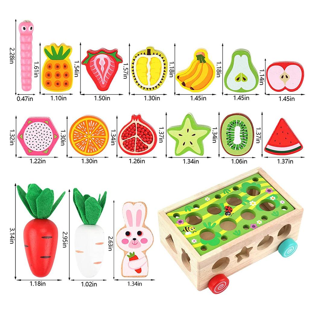 Toddlers Montessori Wooden Educational Toys for Boys Girls Age 1 2 3 Year Old, Shape Sorting Toys Gifts,Wood Preschool Learning Fine Motor Skills Game