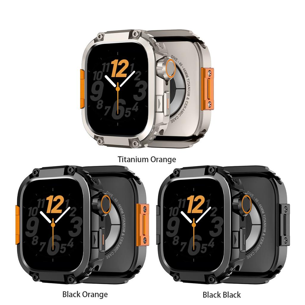 Металлический чехол для Apple Watch Series 11/10 46 мм Металлический чехол Прочный Защитный чехол + Задняя крышка Для iWatch Series 46 мм Чехол для часов