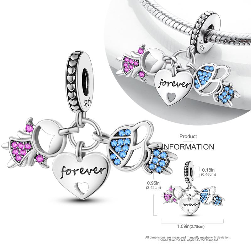 Copper Charms Beads Perfume Animal Butterfly Pendants Fit Original Bracelet Diy Jewelry