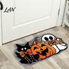 Thickened Cashmere-like Rug Halloween Bath Mat, Non-Slip Fluffy Ghost Rug, Gothic Pumpkin Absorbent Washable Dirt-resistant Floor Mat Bathroom