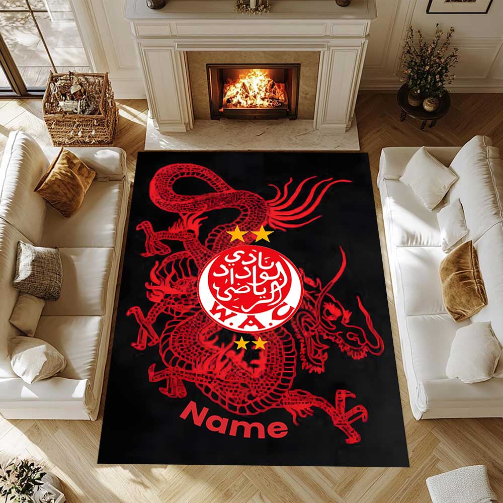Wydad Athletic Club Customize your name rug, office chair cushion, home bedroom living room gift.