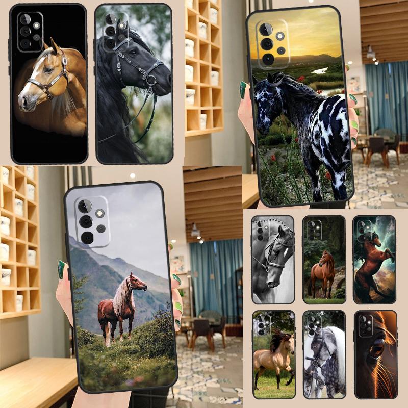 Чехол с лошадью для Samsung Galaxy A14 A34 A54 A13 A33 A53 A73 A52S A51 A71 A12 A22 A32 A42 A52