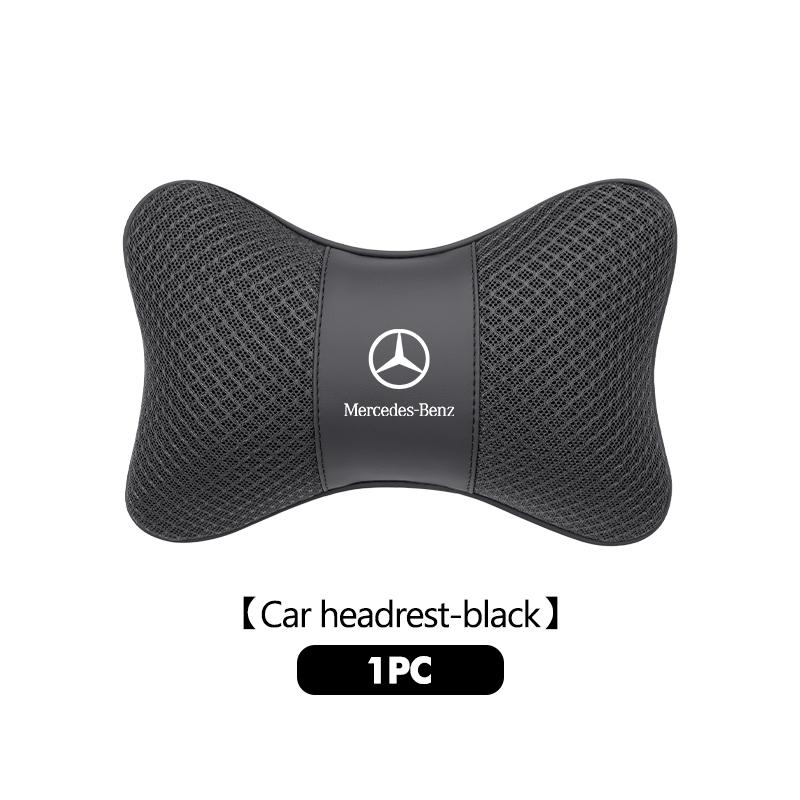 CRO1 Car Headrest Lumbar Support Kit Seat Cushion Neck Pillow Interior For Mercedes Benz AMG A C E S G Class W201 W210 W108 W204 W205