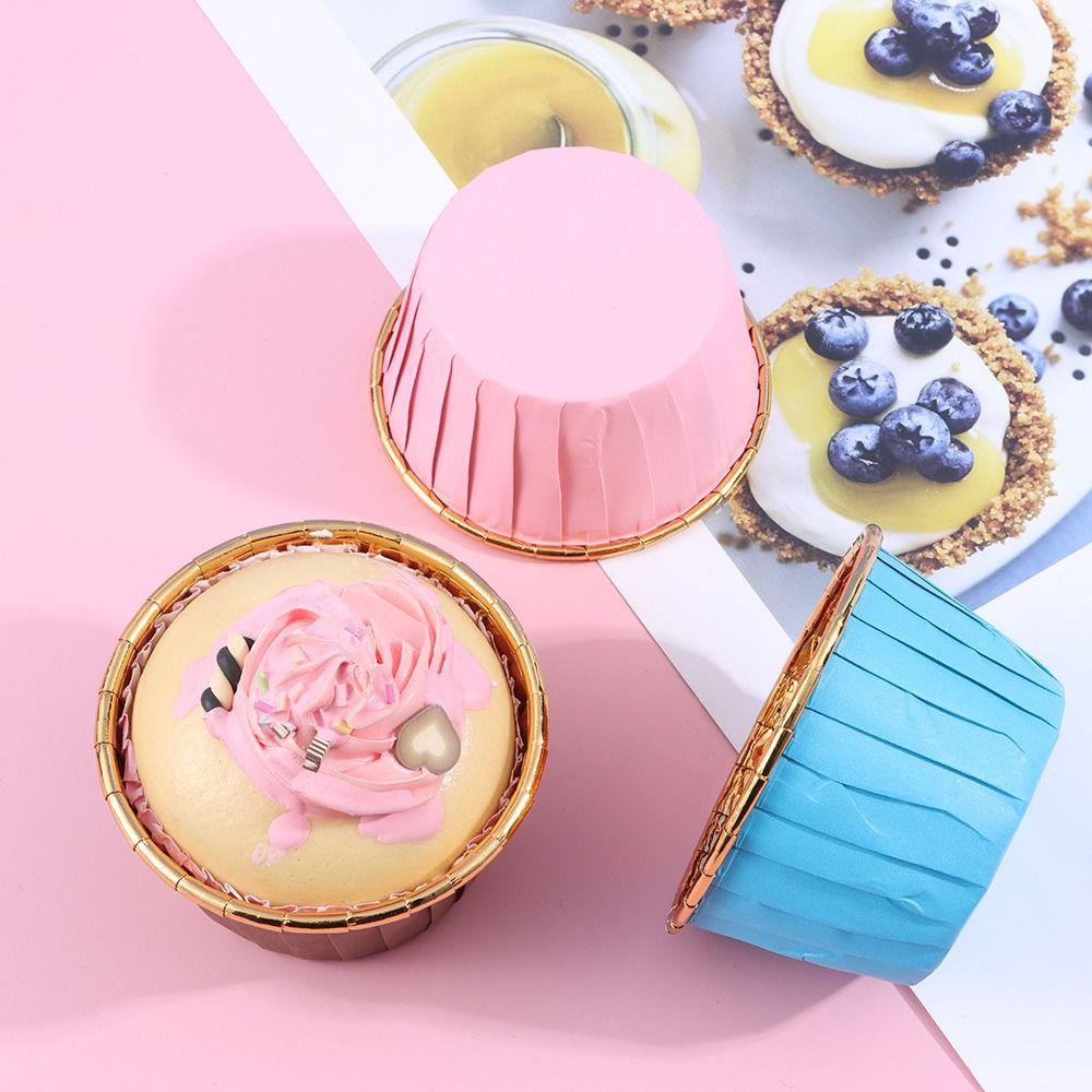 50 шт. DIY Вкладыши для кексов, Товары для вечеринок, Формочки для маффинов, Бумажные стаканчики для выпечки, Обертки для кексов
