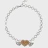 Eireve BEADED ANGEL HEART CHOKER NECKLACE (METAL GOLD)