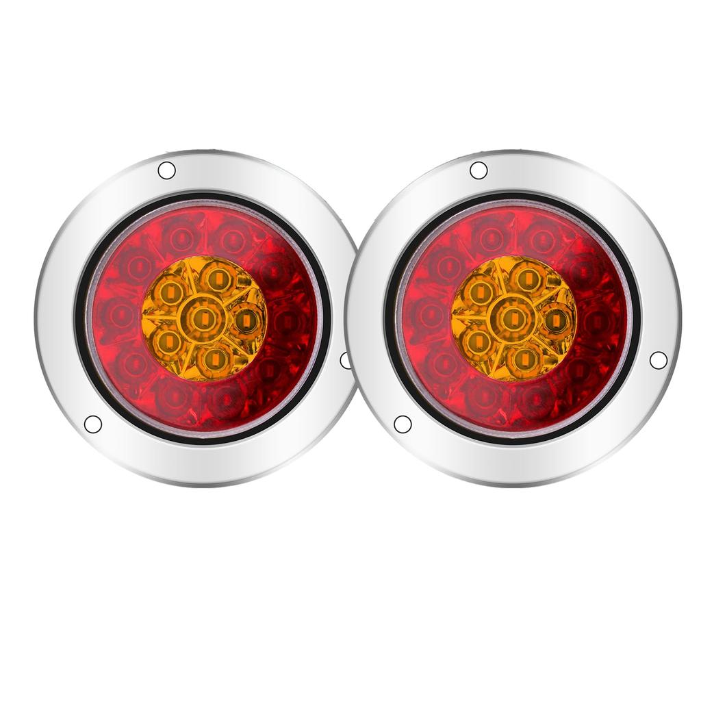 Диаметр дюйма Вспомогательный свет 16 светодиодов Стоп-сигнал Поворотник Задний фонарь для прицепа грузовика 5.7 (Желто-Красный)