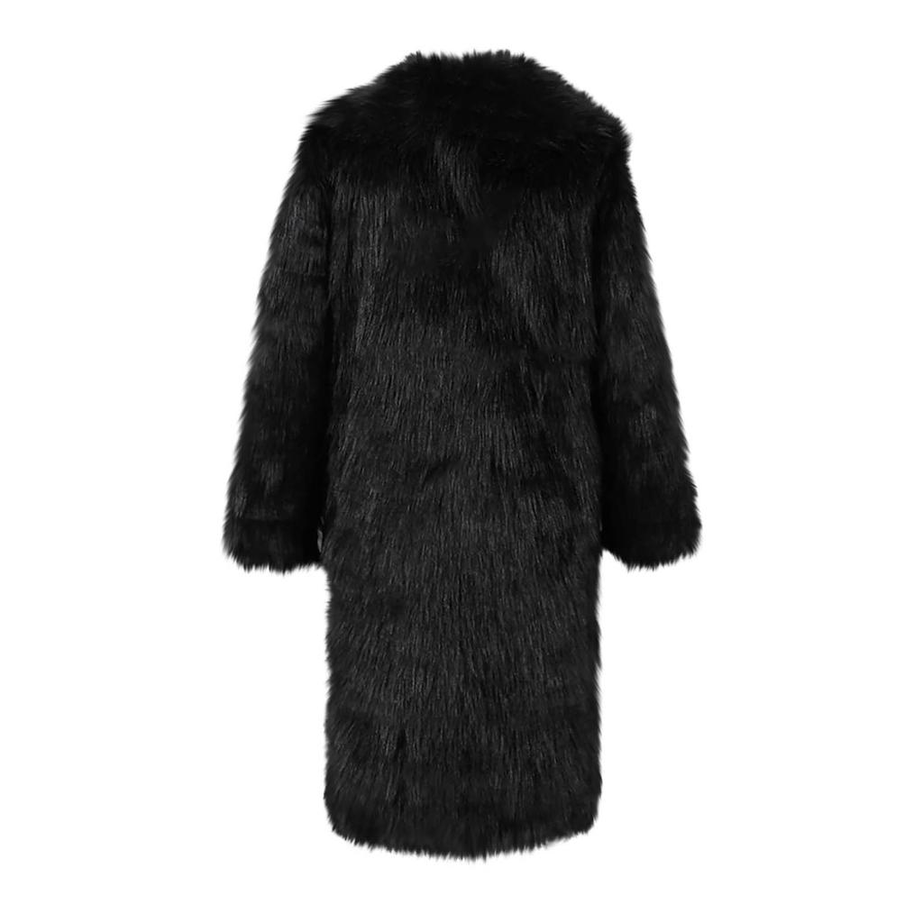 Модное повседневное длинное женское плюшевое однотонное пальто, женское термопальто, кардиган