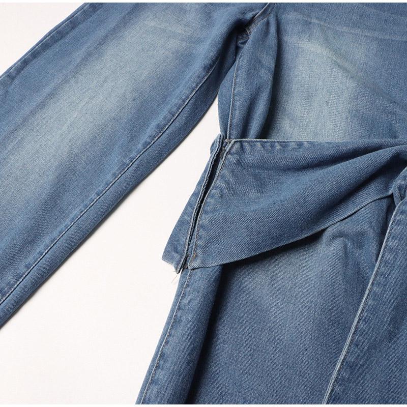 Women's Jeans 2025 Spring Autumn Latest Washed and Distressed Patchwork Bow Wide Leg Pants with High Waist and Slimming Design