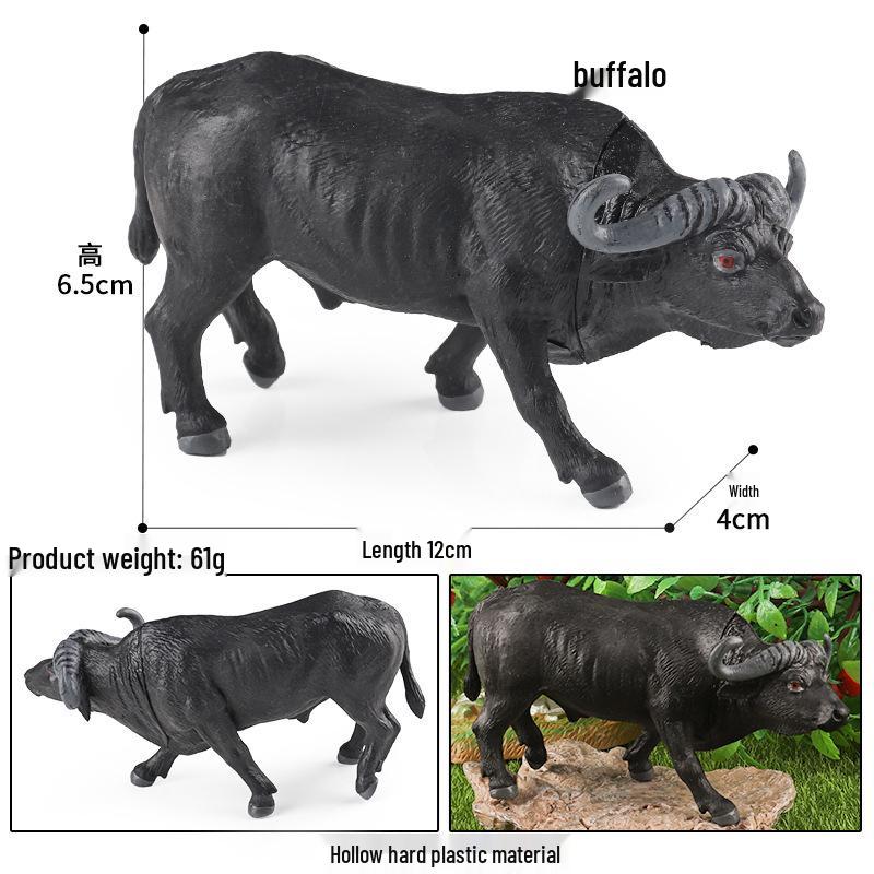 Kids' Wild Animal Figures: Lion, Tiger, Cow, Goat, Rhino, Horse, Leopard, Elephant - Plastic Educational Toys