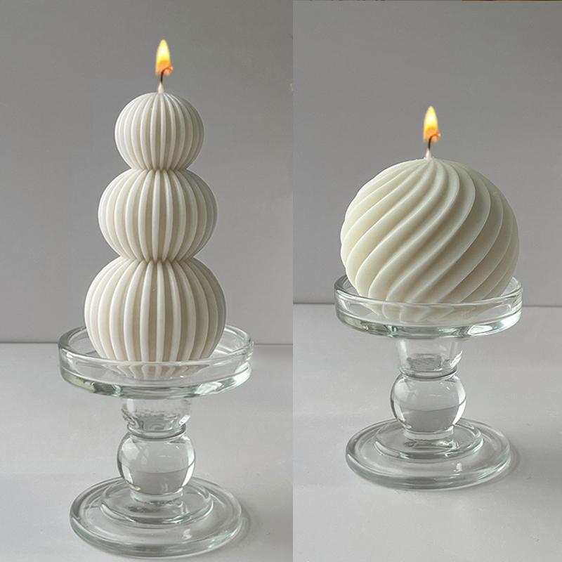 1 шт. Белая изогнутая современная волновая сфера скандинавская соевая восковая свеча экологически чистая геометрическая свеча скандинавская