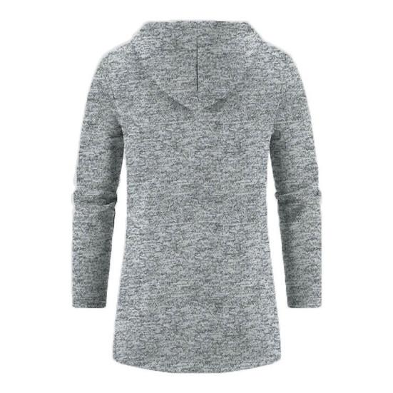 Мужское пальто с капюшоном, длинными рукавами, однотонная куртка средней длины с карманами, застежка-молния