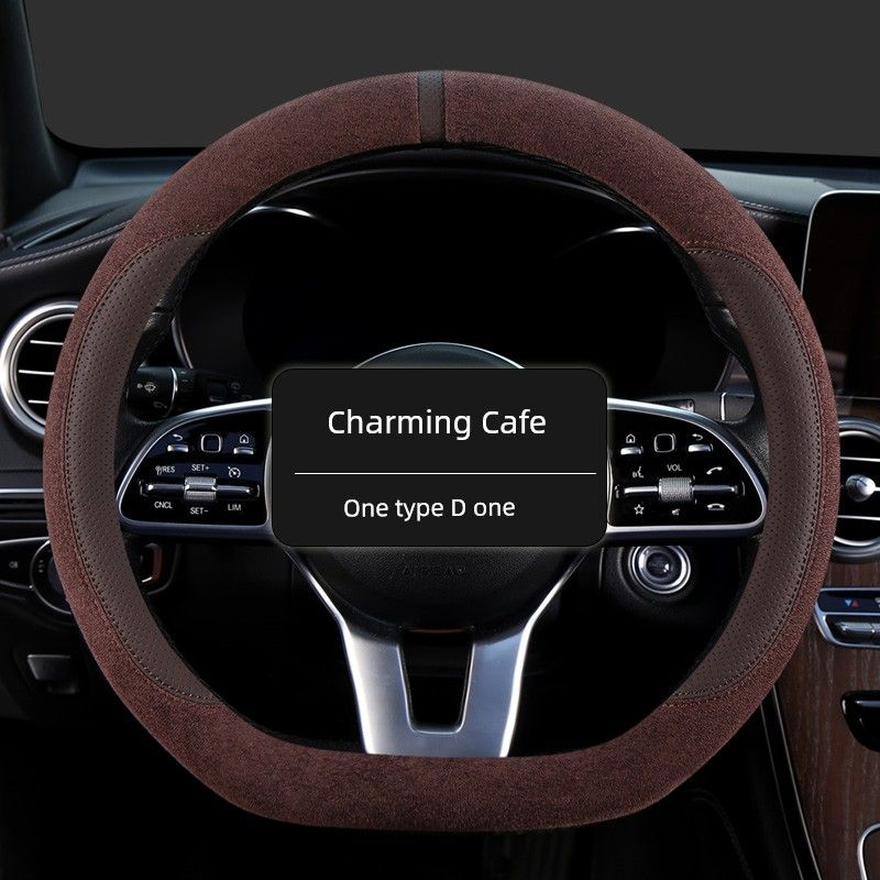 26 New Car Steering Wheel Covers for Men and Women, Universal for All Seasons, Personalized Anti-Slip Trendy Brand Steering Wheel Covers
