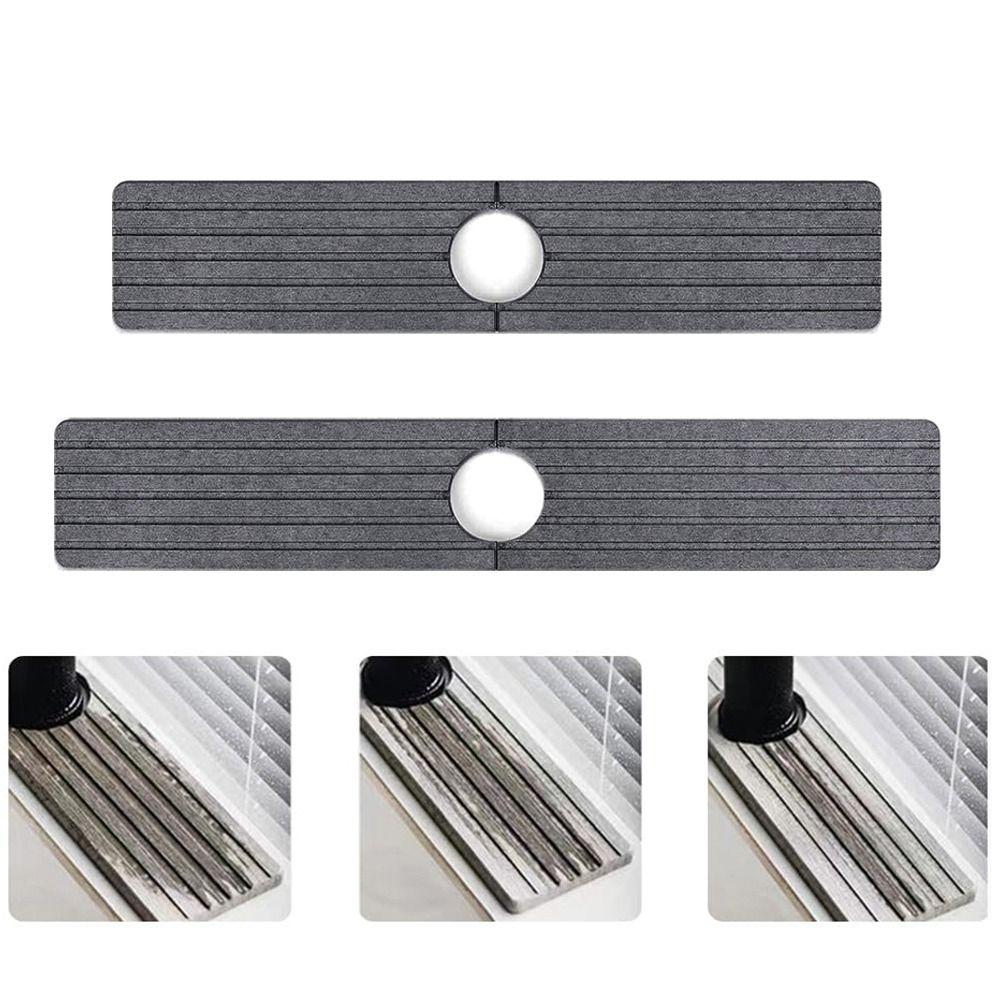 1Pairs Super Absorbent Stone Faucet Mat Quick Dry Drainage Mat Sink Splash Guard  for Kitchen Sink