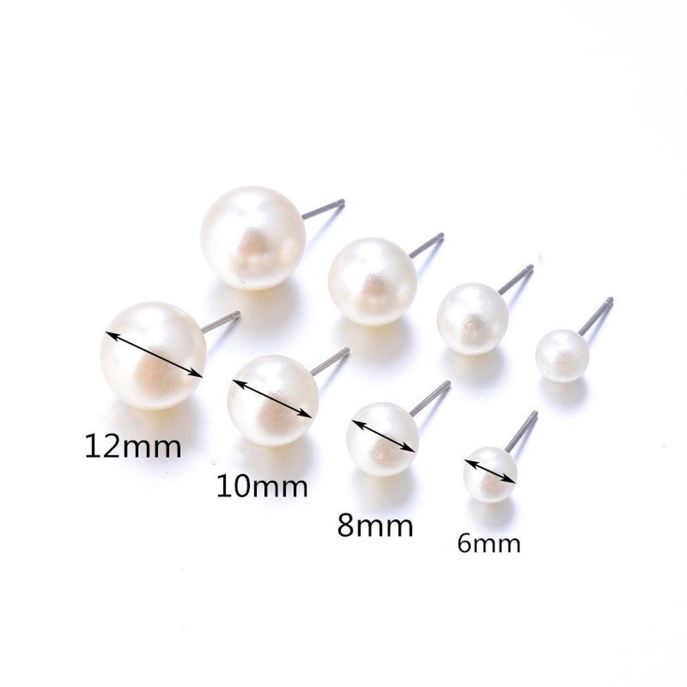 Design Trendy Metal Ear Studs Girl Stud Earrings Set Imitation Pearl Earrings Korean Style Earrings