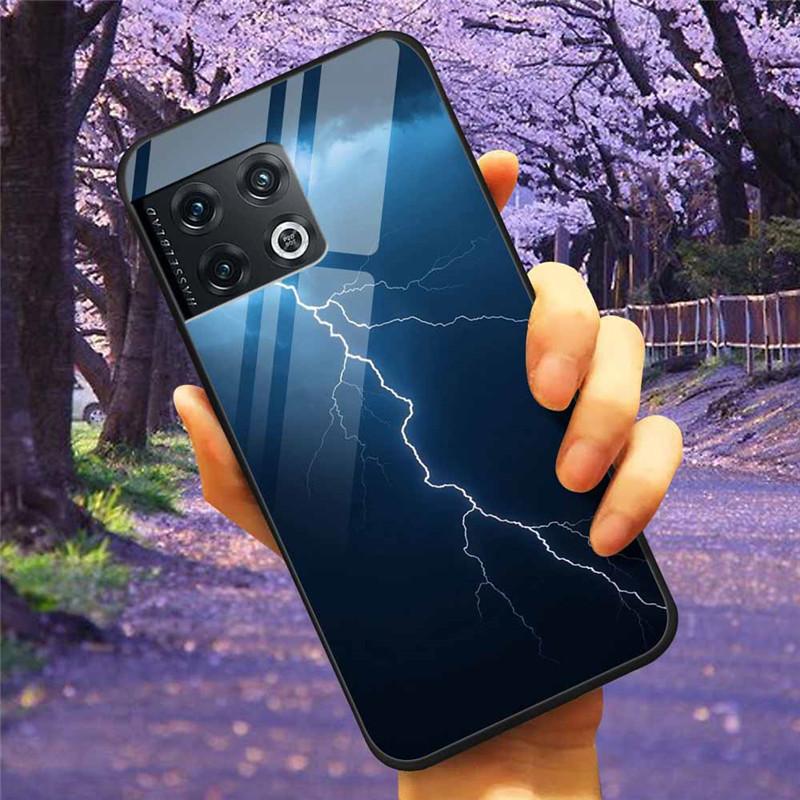 For OnePlus 10 Pro 5G Case 6.7'' Tempered Glass Starry Marble Hard Back Cover for One Plus 10Pro Funda Capa Oneplus10pro Coque