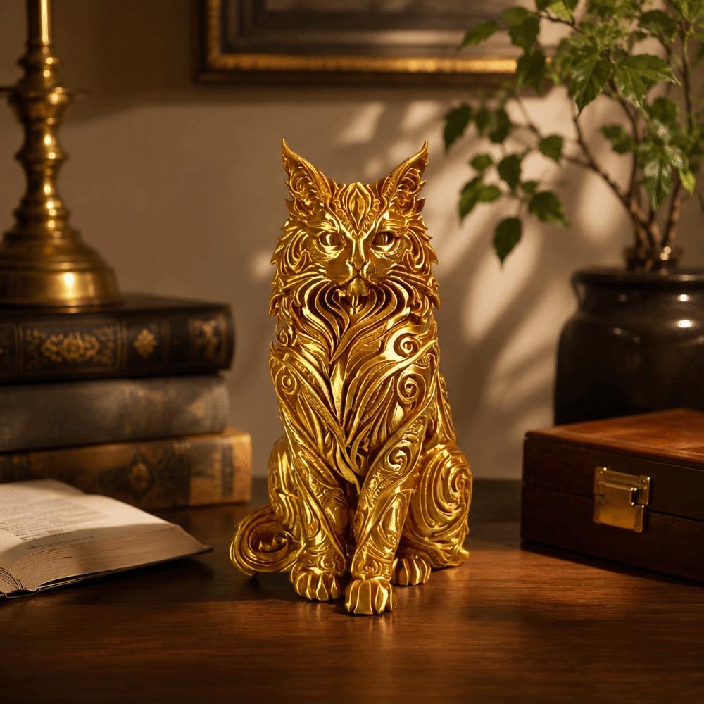 Nordic-Style Desktop Cat Ornaments Cute Sitting Cat Sculpture Cat Statue Living Room Decor