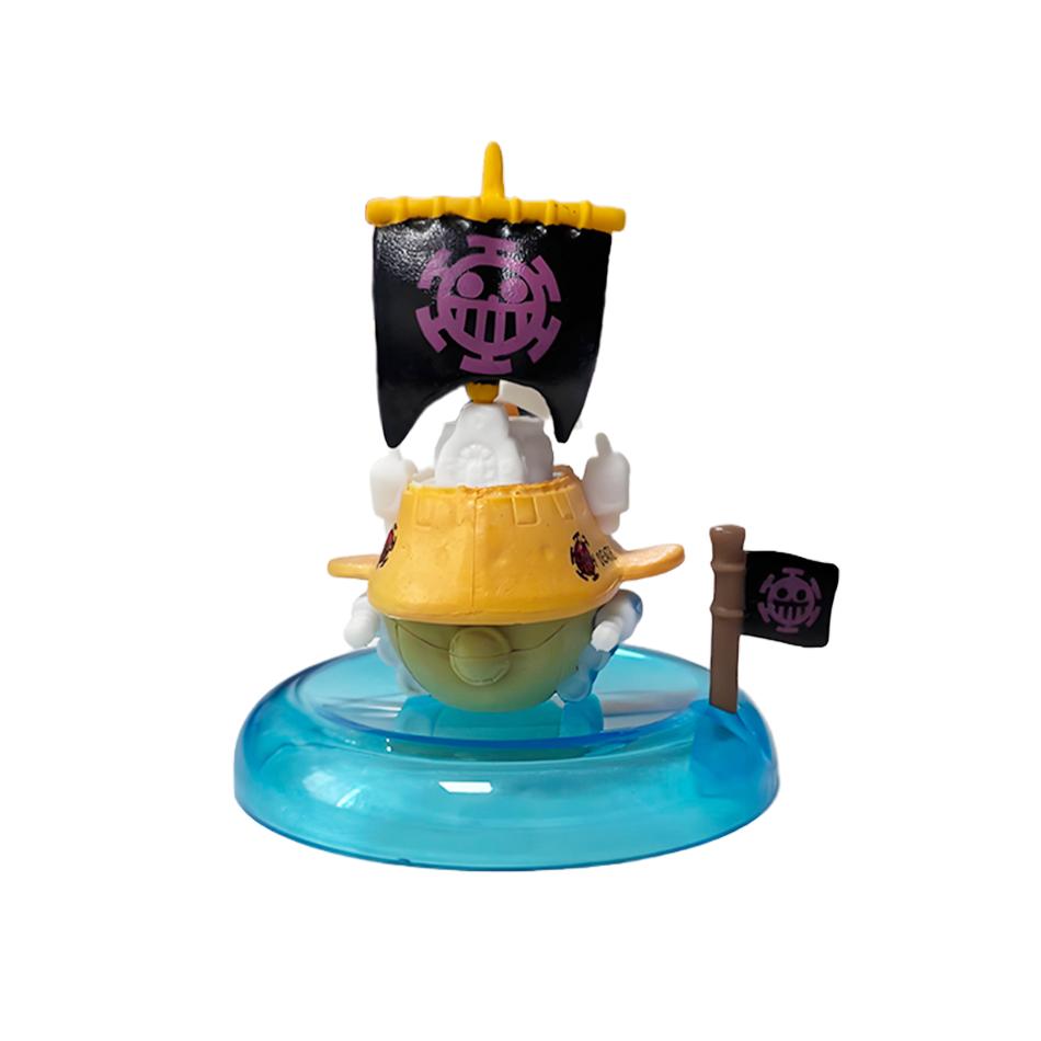 One Piece blind box 1-8pcs Anime Ship Figure Luffy Model Toy kawayi Mini Boat Pirate Ship Navy Going Merry Boat Assembled Model