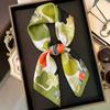 Korean Style Fashion Thin Silk Like Square Scarf For Women Summer Versatile Decorative Neckerchief