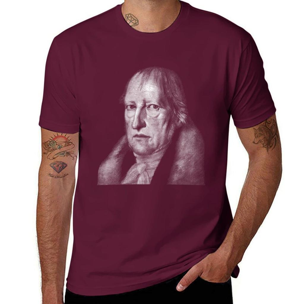 Philosopher Hegel Portrait Tshirt Cute Clothes Oversized Boys Whites Aesthetic Clothing Mens Graphic Tshirts Big And Tall
