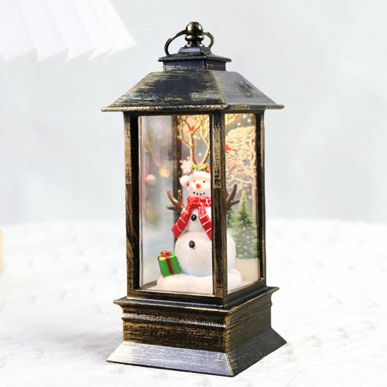 Ветровые огни в рождественском стиле, мультяшная модель Санта-Клауса/Снеговика, создающая атмосферу, подвесные рождественские фонарики