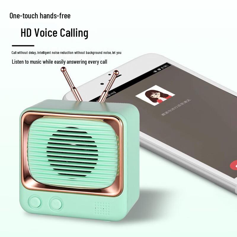 Vintage TV Style Mini Bluetooth Speaker