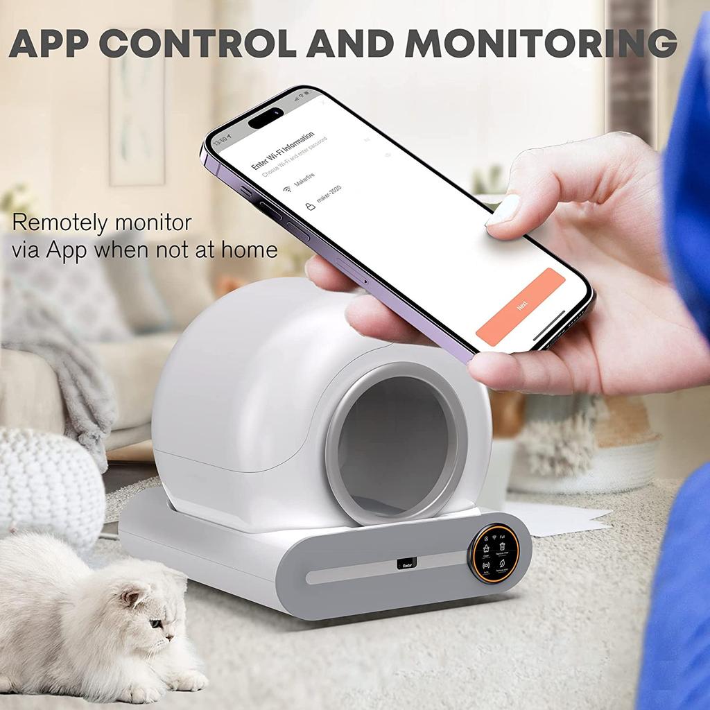 Smart Self Cleaning Cat Litter Box Automatic Cleaning Cat Toilet App Control Lonic Deodorizer Cat Litter Tray Arenero Gato