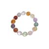 Natural multi-gemstone crystal bracelet Rainbow Candy Color Transfer Beads Unique and versatile bracelet with a niche design