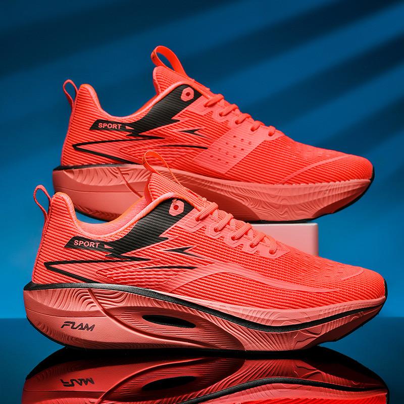 Ultra-Light Men's Running Shoes Cushioning Fly Carbon Plate Soft Sole Shock-absorbing Sports Shoes Men Women