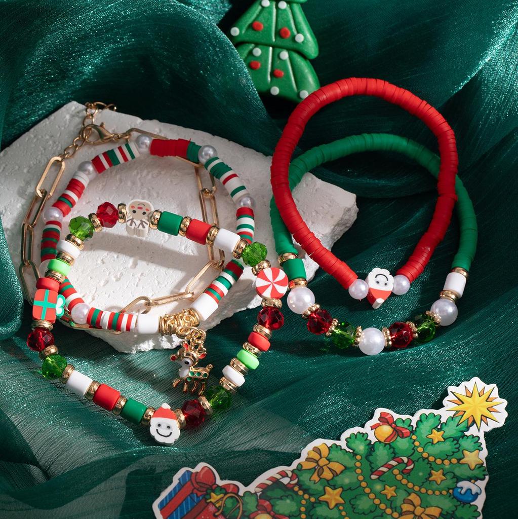 Европейский и американский рождественский браслет из бисера с оленями: Креативные женские праздничные украшения