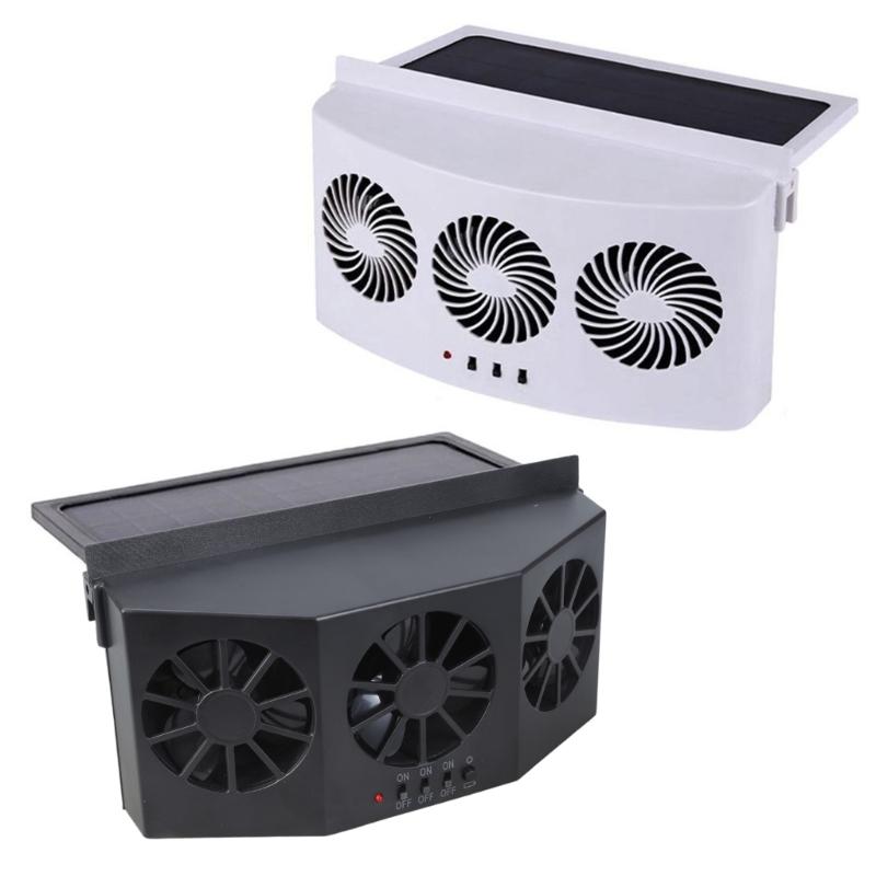 Car Window Fan Auto Cooler Radiator Exhaust Fan Air Vent Radiator Solar Powered