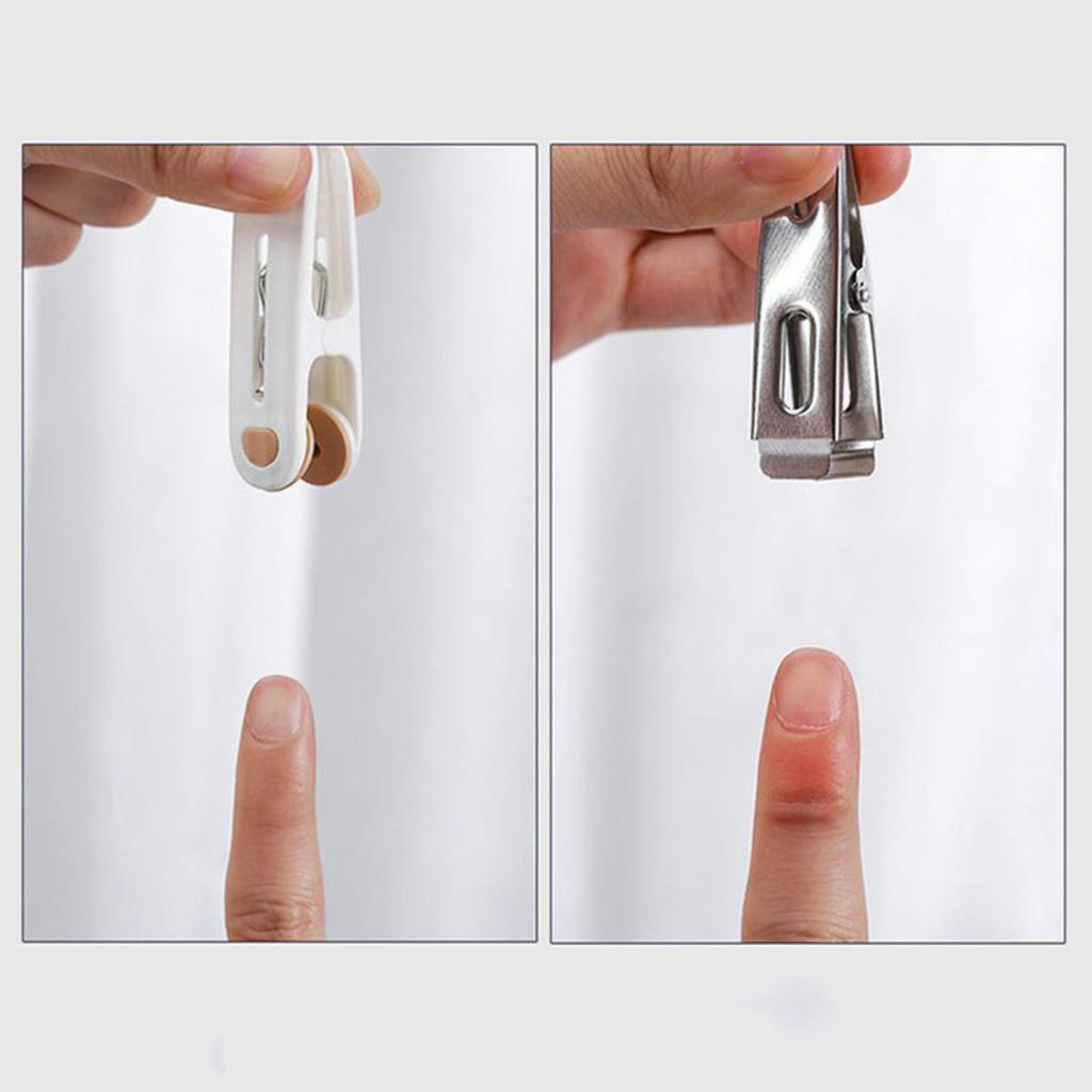 12Pcs PP Clothes Washing Clips Household Clothing Coat Hat Socks Pegs Sealing Pins Traceless Windproof Clips Hang Clamps