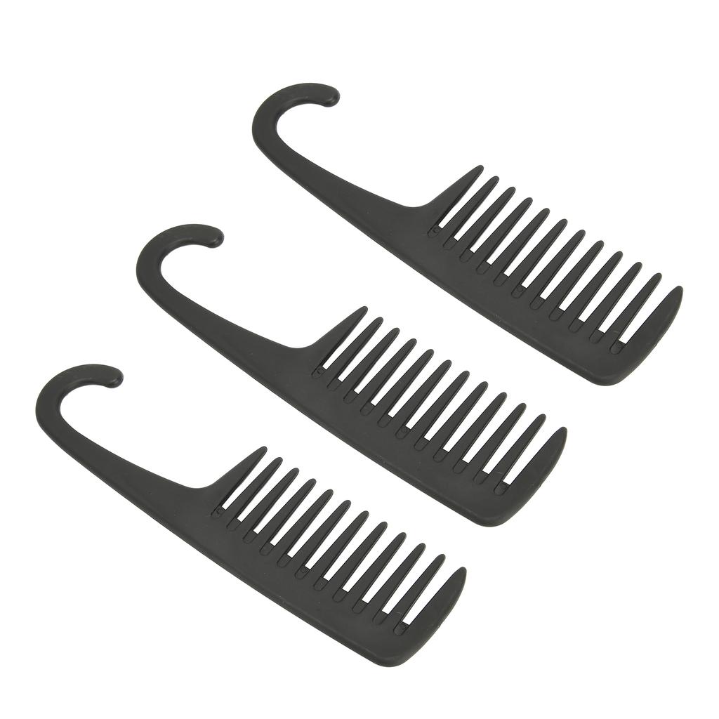 3 шт. расческа для душа, подвесная, уменьшает выпадение волос, надежная расческа для распутывания волос с крючком для домашнего салона красоты