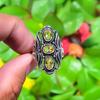 Natural Citrine Gemstone Handmade 925 Sterling Silver Gift Ring Size 7.5 f0V31