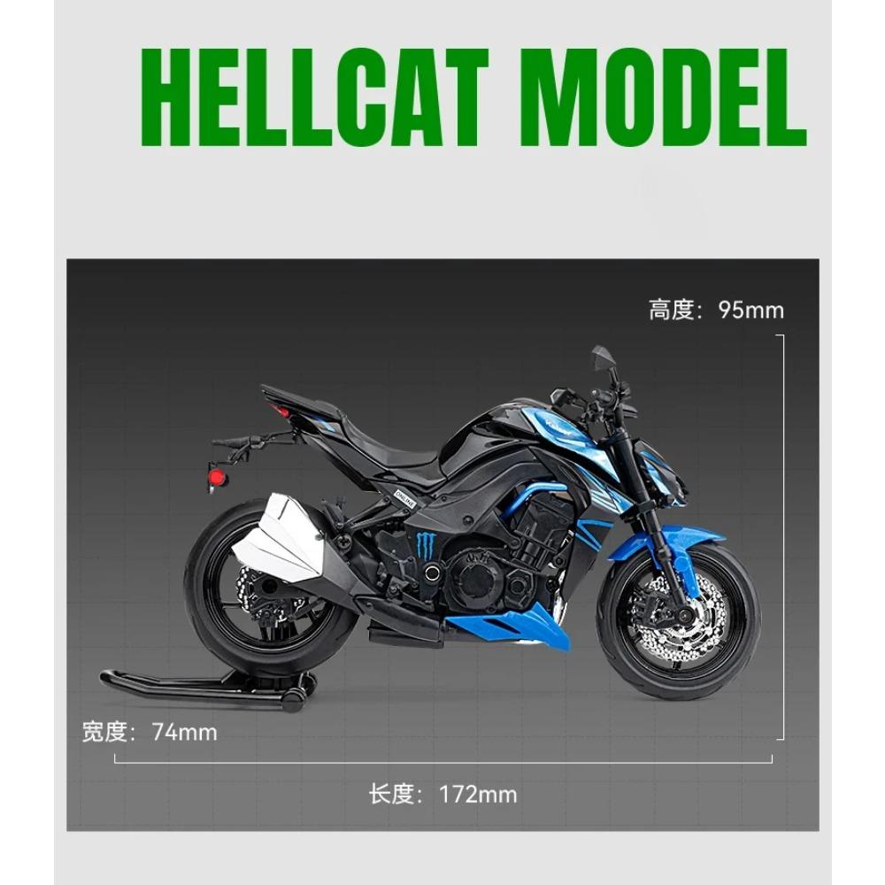 1/12 Kawasakis Ninja Z1000 Сплав Модель Спортивного Мотоцикла Литые Металлические Игрушки Модель Мотоцикла для Уличных Гонок Звук Свет Детский Подарок
