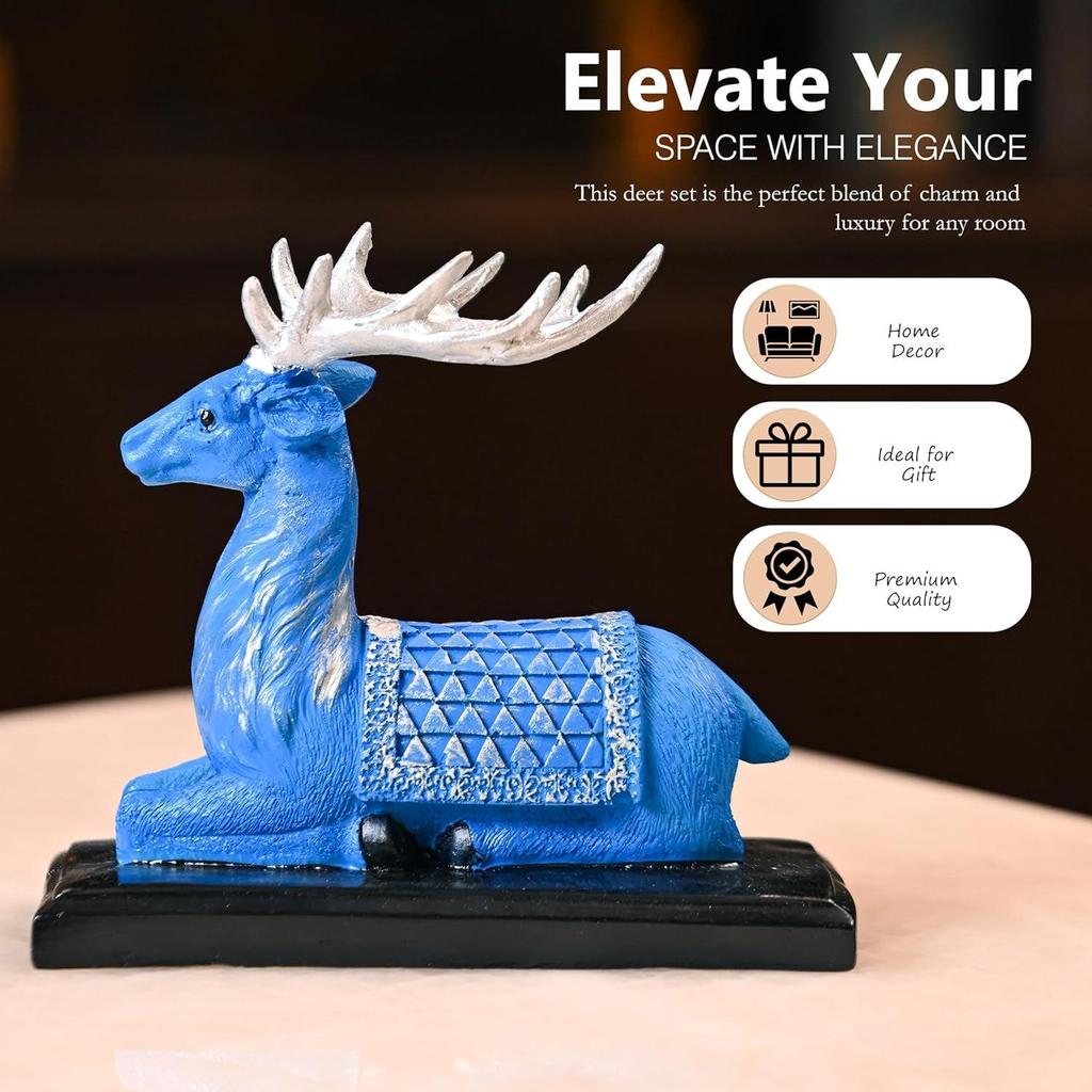 Peaceful Deer Sculpture for Home or Office: A Perfect Blend of Natural Elegance and Soothing Tranquility
