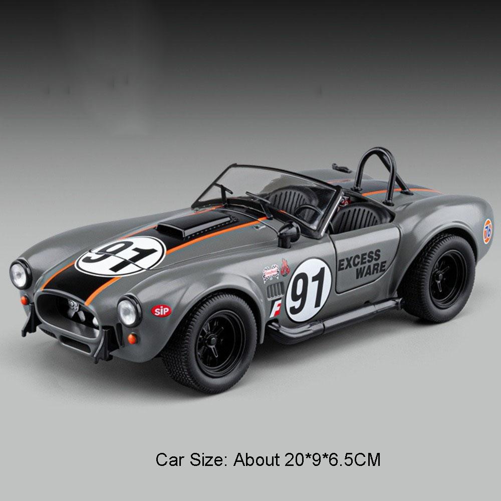 1:22 Shelby Cobra RWB 993 Miniature Toys Alloy Diecast Model Car Doors Opened Sound Light Pull Back Sportscar Exquisite Ornament