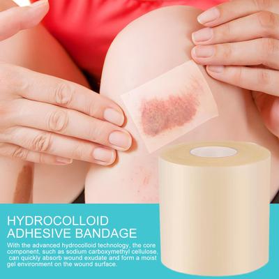 Гидроколлоидный рулон Водонепроницаемые пластыри от прыщей Абсорбирующая гибкая лента Адгезивная повязка для волдырей Ожогов Прыщей Кожи Пятки Ежедневно