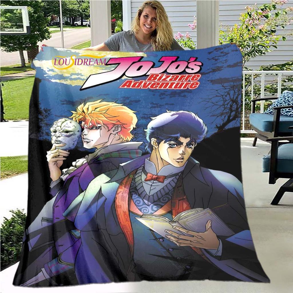 Фланелевое одеяло с 3D принтом «Невероятные приключения Джоджо», мягкое покрывало с мультяшным принтом, покрывало для дивана, одеяло